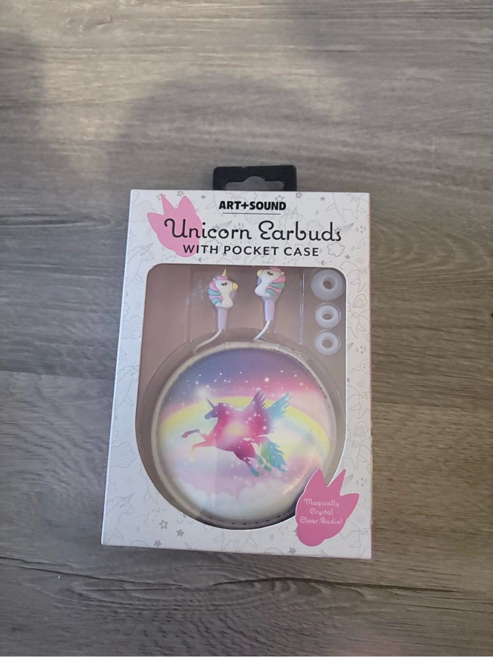 ART+SOUND Unicorn Earbuds with Pocket Case - Pastel Pink & Rainbow